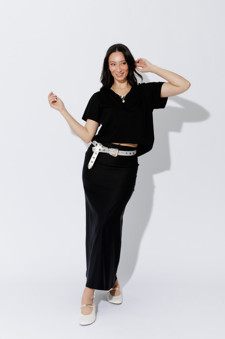 Black Oversized V-Neck T-Shirt Black Oversized V-Neck T-Shirt