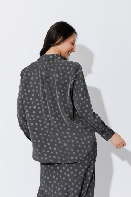 Grey Spot Angle Pocket Shirt