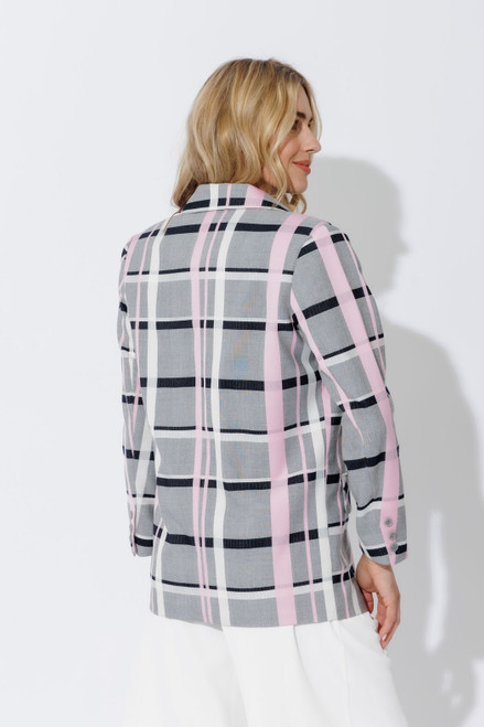 Pink Check Boyfriend Blazer