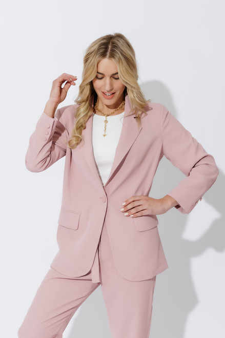 Soft Pink Euro Boyfriend Blazer