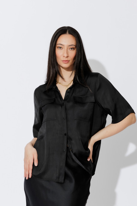 Black Silky Shirt