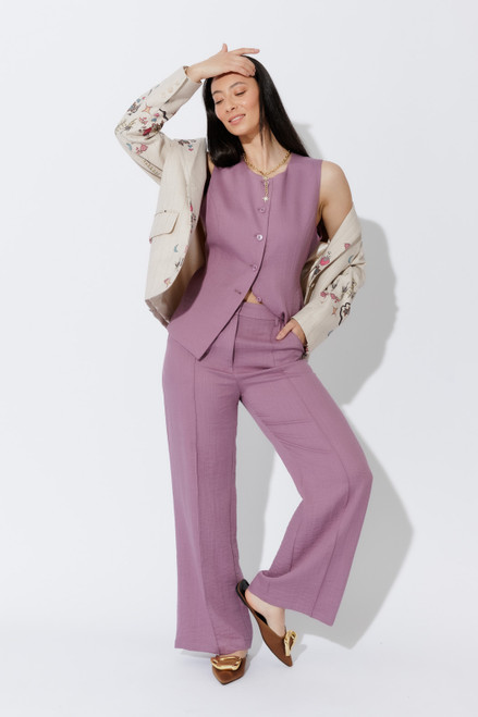 Berry Lyocell Pintuck Pants