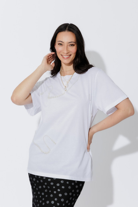 White Pearl Oversized T-Shirt