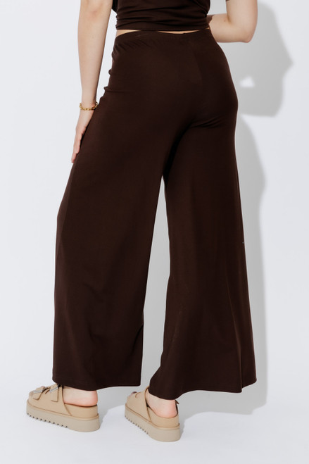 Chocolate Tencel Wide Leg Pant