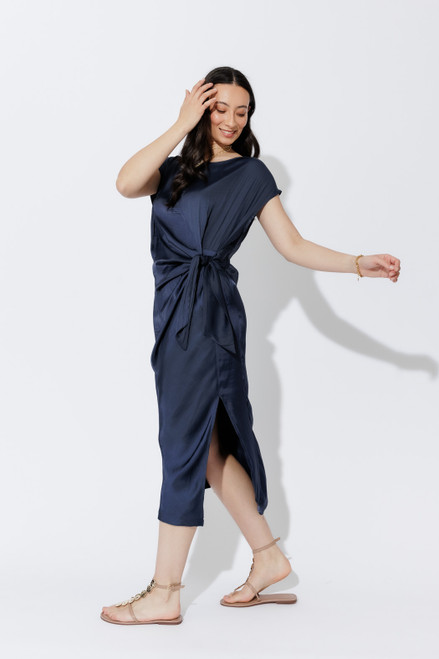 Navy Silky Harlow Dress