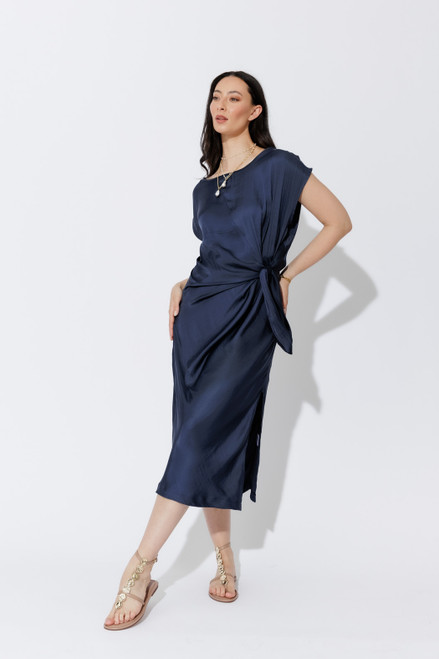 Navy Silky Harlow Dress