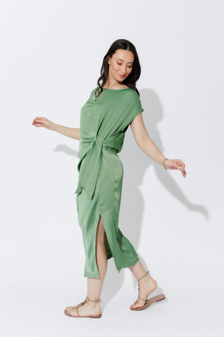 Green Silky Harlow Dress