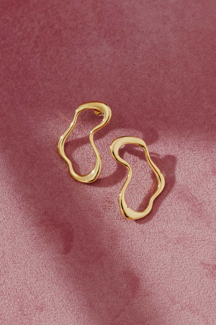 Free Gift - Gold Wave Earrings