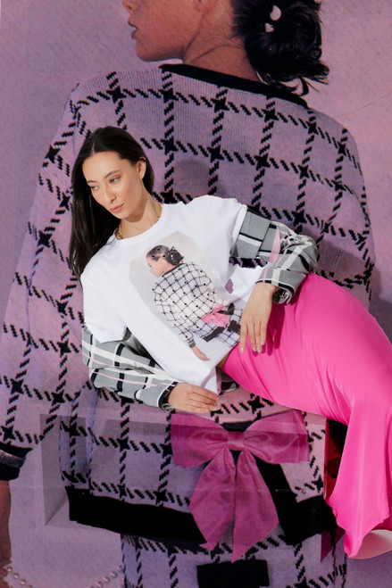 White Dolly Bow Magazine 1987 Oversized T-Shirt