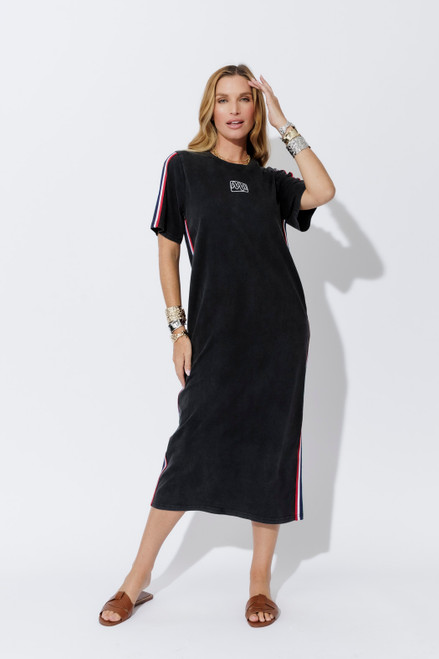 Charcoal Washed Cotton Sports Dress Charcoal Washed Cotton Sports Dress