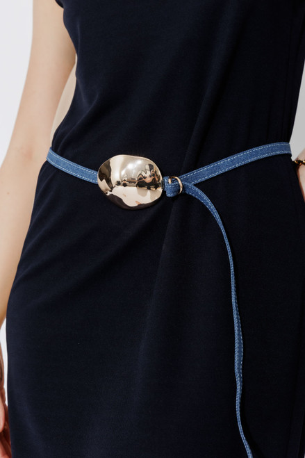 Dark Denim Gold Dome Belt Dark Denim Gold Dome Belt