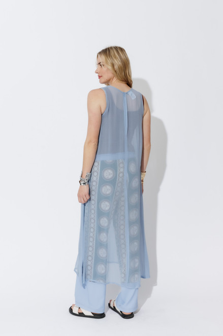 Blue Chiffon A-Line Dress Blue Chiffon A-Line Dress