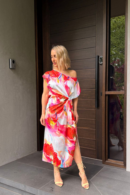 Red Floral Harlow Dress