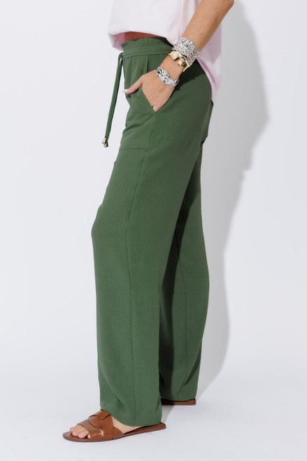 Khaki Ripple Pocket Pant