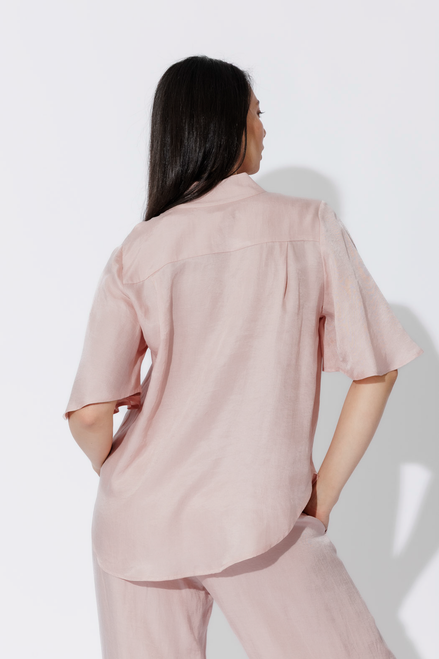 Pink Cupro/Linen Blogger Shirt