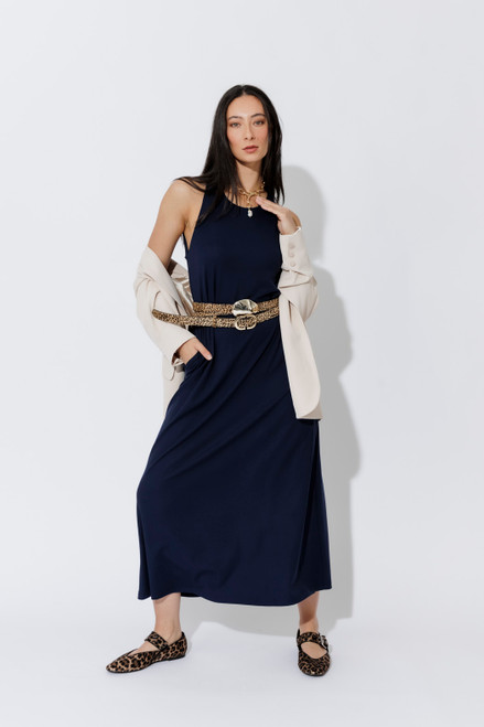 Navy Tencel Maxi Dress