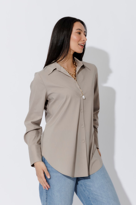 Taupe Cotton Asana Shirt