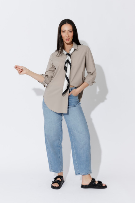 Taupe Cotton Asana Shirt