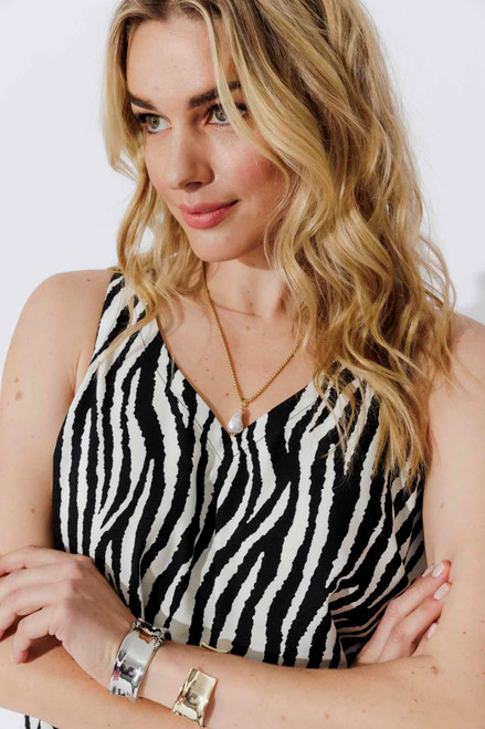 Black/White Bell Cami