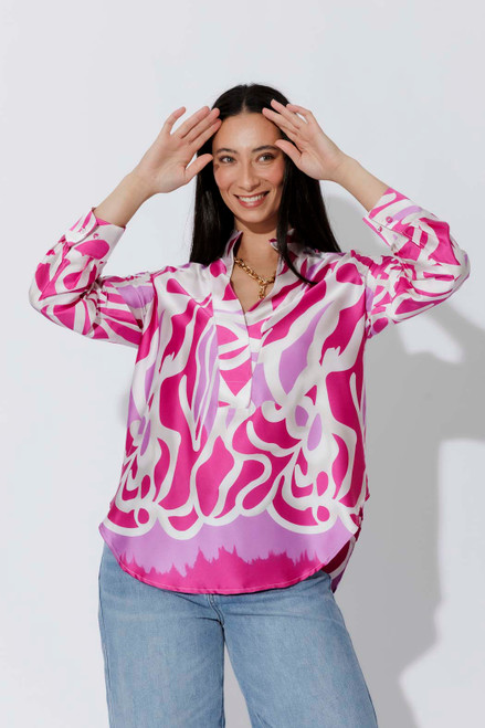 Pink/Ivory Milan Blogger Shirt