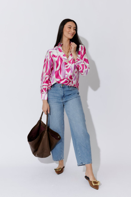 Pink/Ivory Milan Blogger Shirt