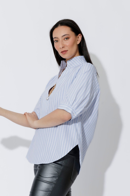 Blue/White Milan Blogger Shirt