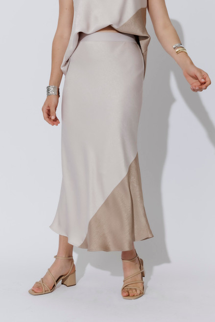 Champagne Contrast Bias Skirt