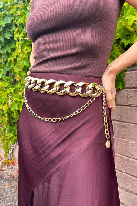 Gold Resin Chain Belt