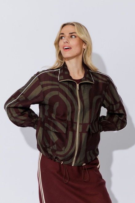 Plum Lyocell Bomber Jacket