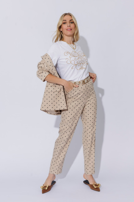 Beige Spot Tailored Blazer