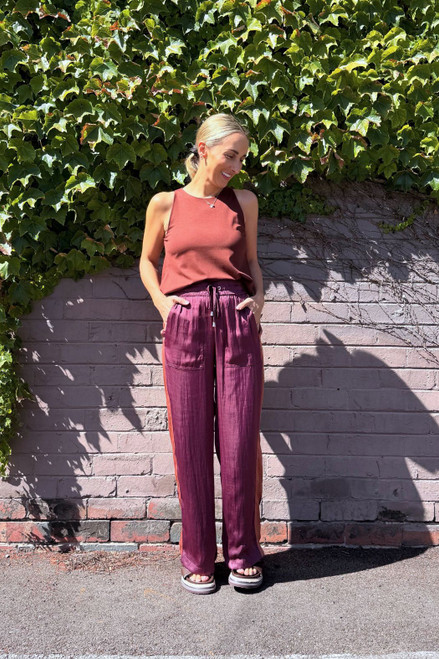 Cherry Glow Panel Pant