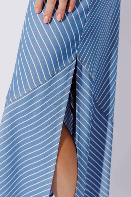 Stripe Soft Denim Bias Skirt