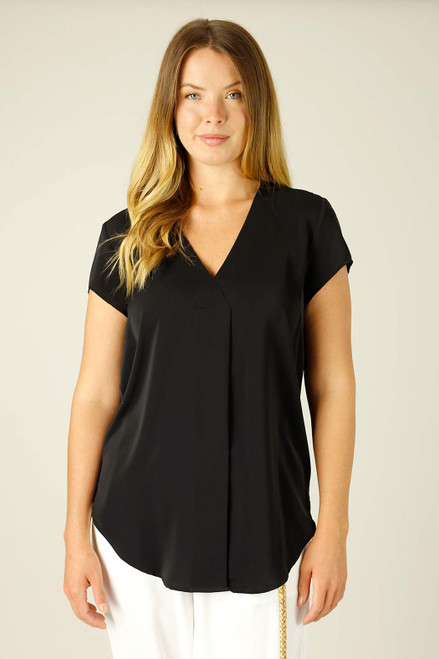 Black Soft Touch Sydney Cap Blouse