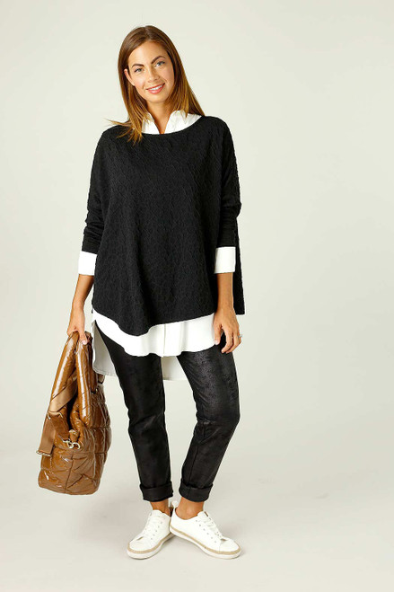 Ivory Soft Touch Cuffed Pocket Shirt