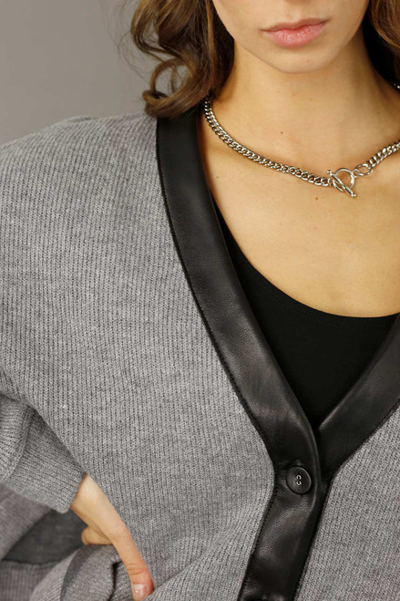 Grey Rib Lexi Cardigan - SALE