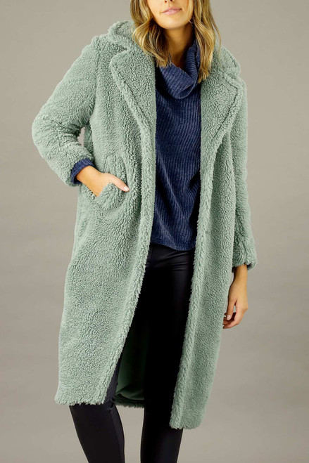 Mint Teddy Coat