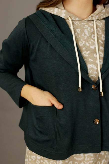 Dark Forest Snug Hooded Cardigan - FINAL SALE