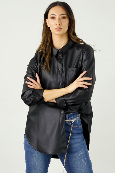 Black Matrix Boyfriend Shirt