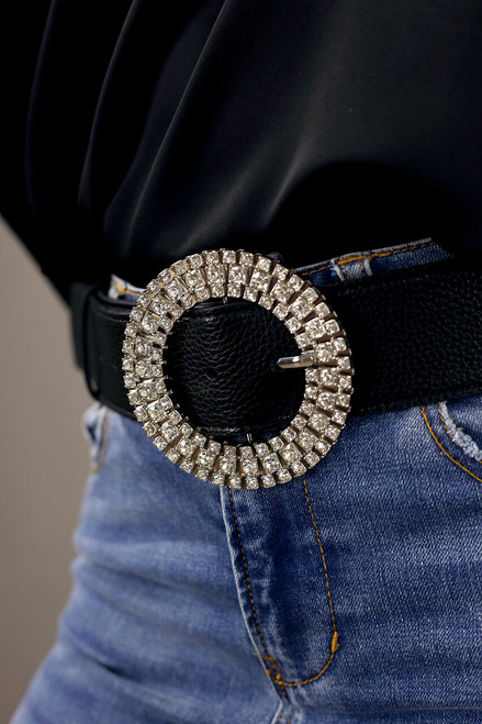 Silver Diamante Belt