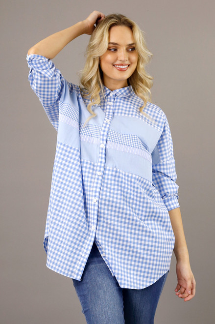 Blue Nano Panel Shirt - SALE