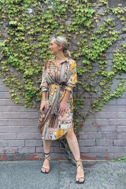 Beige Patchwork Nano Amber Shirt - SALE