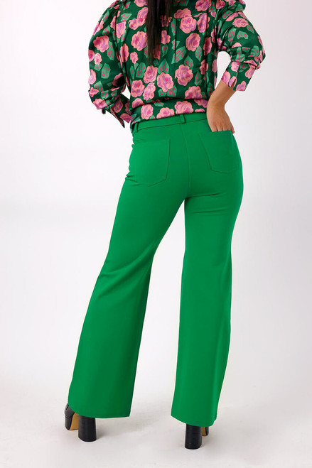 Green Ponte Wide Flare - SALE