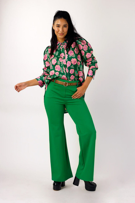Green Ponte Wide Flare - SALE