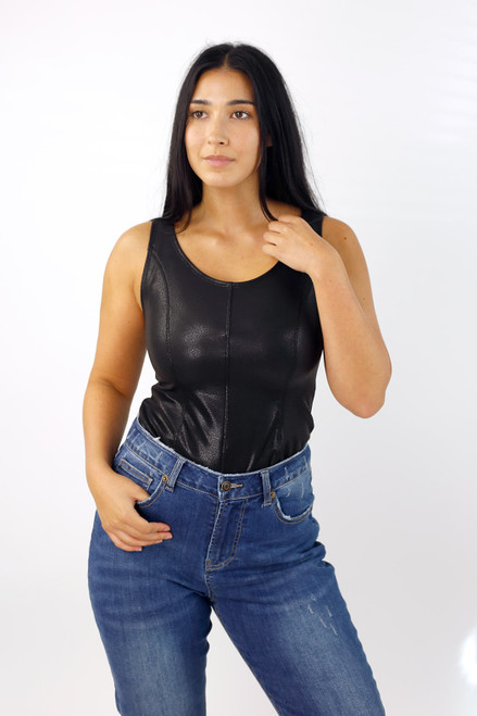 Shimmer Vegan Leather Shaper Cami