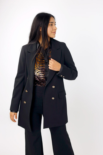 Black Plain Ponte Blazer - SALE