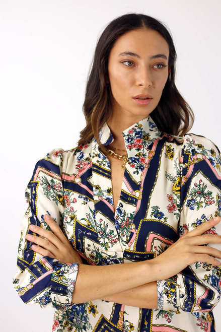 Scarf Silky Puff Shirt - FINAL SALE