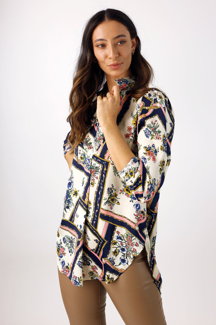 Scarf Silky Puff Shirt - FINAL SALE