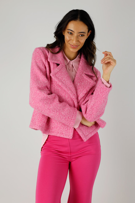 Pink Soft Crop Jacket