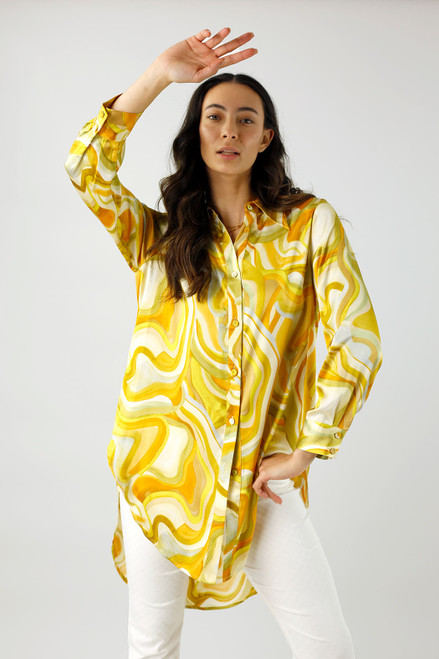 Yellow Boyfriend Maxi Shirt