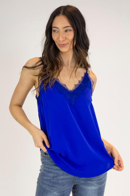 Cobalt Soft Touch Basic Lace Cami - FINAL SALE